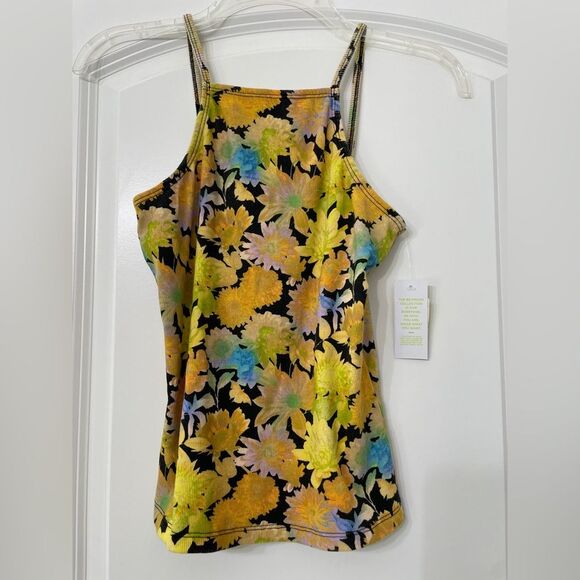 NWT BP KIDS' PRIDE GENDER INCLUSIVE FLORAL PRINT COTTON TANK IN BLACK FLORAL XL - Picture 1 of 7